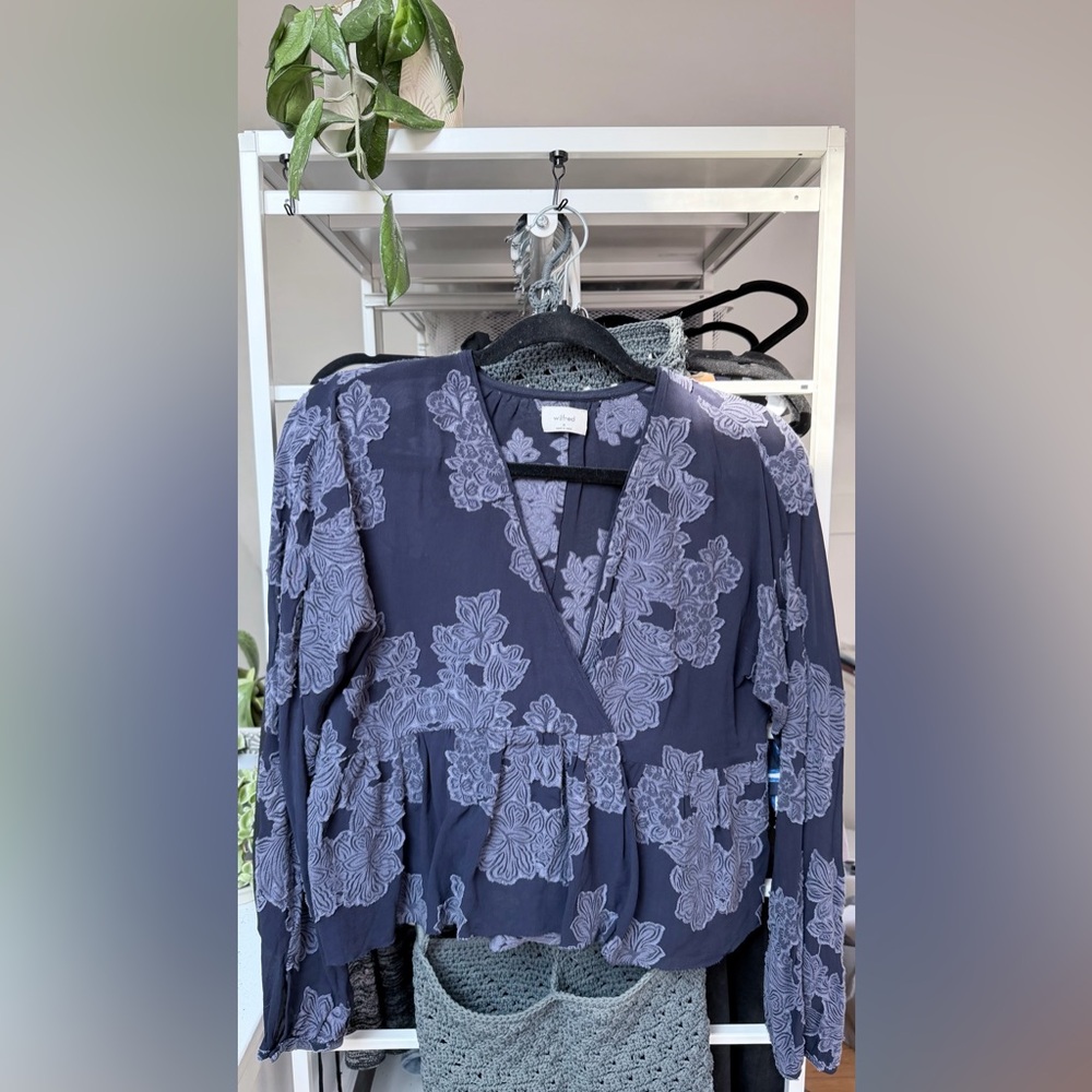 Wilfred Navy Floral Blouse